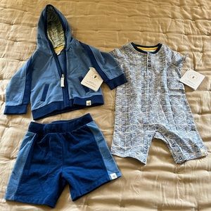 NWT Burt’s Bees Matching Baby Boy Set- 12 months